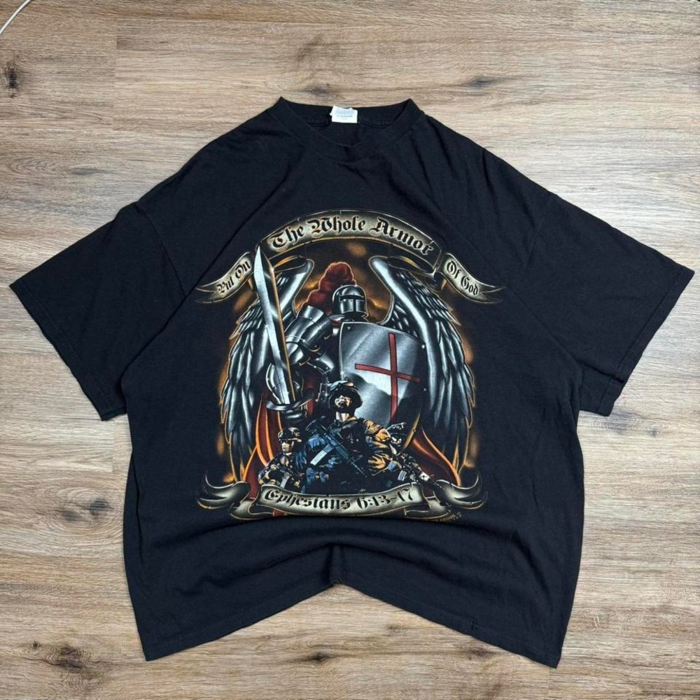 Black 90s retro style black ink grunge y2k graphic tee